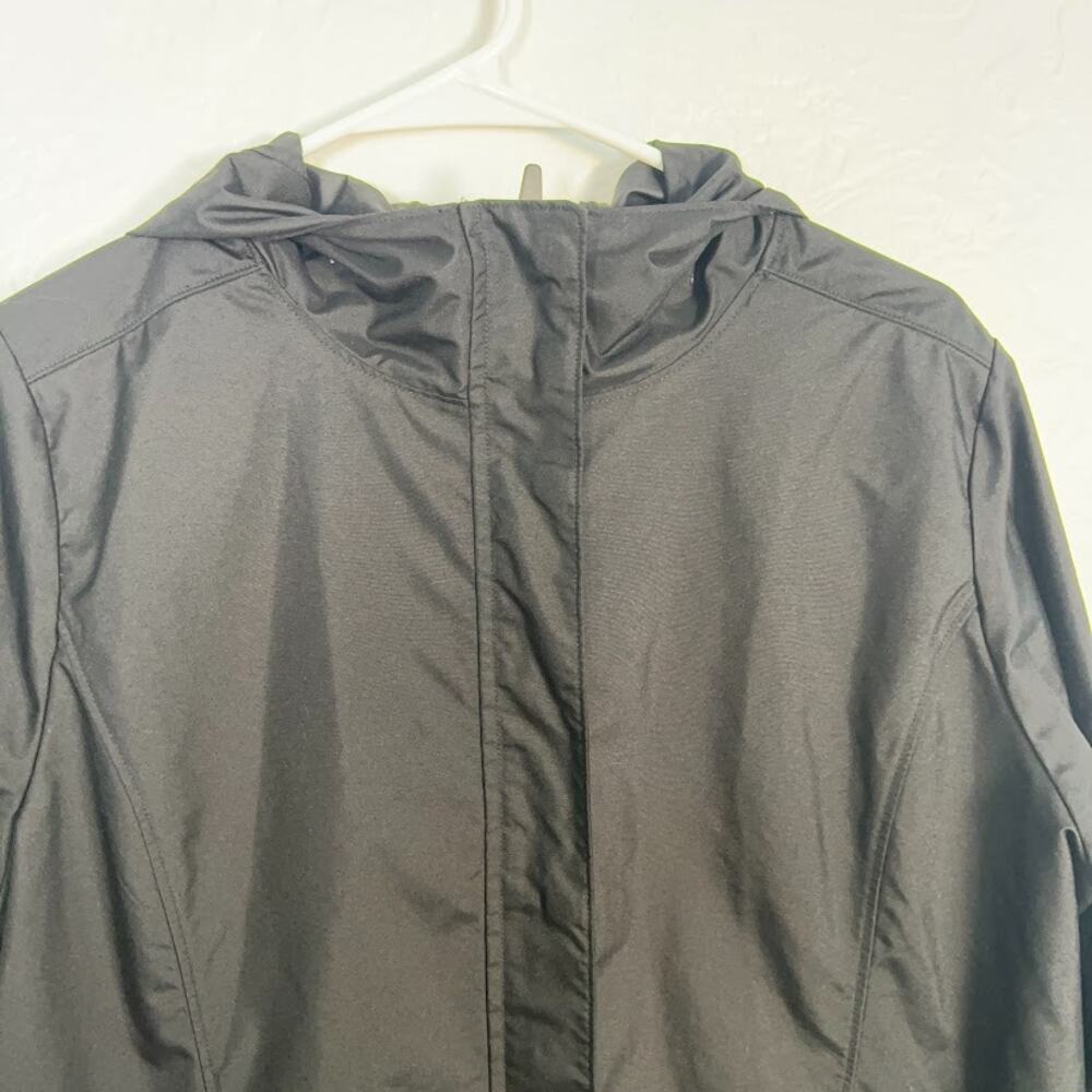 Lucy Packable Hooded Jacket Black Lightweight Windbreaker L Outdoors Active - Picture 10 of 12